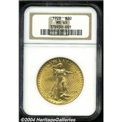 1928 $20 MS65 NGC.