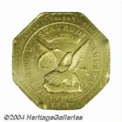 1851 $50 RE Humbert Fifty Dollar, 880 Thous. AU50 PCGS.