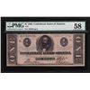 Image 1 : 1862 $1 Confederate States of America Note PMG Choice AU58