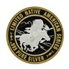 Image 2 : .999 Silver Limted Edition Native American Series $10 Limited Casino Gaming Toke