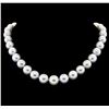Image 1 : 14KT White Gold 11mm South Sea Cultured Pearl Necklace