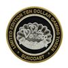 Image 1 : .999 Silver Sun Coast Casino Las Vegas, NV $10 Limited Edition Casino Gaming Tok