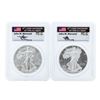 Image 1 : Lot of (2) 2015-W $1 American Silver Eagle Coins PCGS SP70 & PR70DCAM