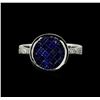 Image 1 : 14KT White Gold 1.42ctw Blue Sapphire and Diamond Ring