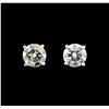 Image 1 : 14KT White Gold 0.62ctw Diamond Earrings