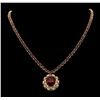 Image 1 : 14KT Yellow Gold 43.79ctw Ruby and Diamond Necklace