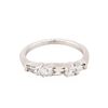 Image 1 : 14KT White Gold 0.35ctw Round and Baguette Cut Diamond Ring