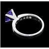Image 3 : 14KT White Gold 2.21ct. Tanzanite and Diamond Ring