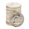 Image 2 : Roll of (20) 1963 Brilliant Uncirculated Franklin Half Dollar Coins