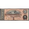 Image 1 : 1864 $5 The Confederate States of America Note