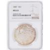 Image 1 : 1887 $1 Morgan Silver Dollar Coin NGC MS63