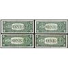 Image 2 : Lot of (4) 1935/1957 $1 Silver Certificate STAR Notes