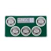 Image 2 : Set of (5) Authentic Binion .999 Fine Silver Commemorative Medallions