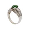 Image 4 : 14KT White Gold 2.12ct Tsavorite and Diamond Ring
