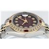 Image 2 : Rolex Ladies Two Tone 14KT Yellow Gold Ruby and Diamond Datejust Wristwatch