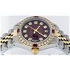 Image 3 : Rolex Ladies Two Tone 14KT Yellow Gold Ruby and Diamond Datejust Wristwatch