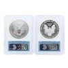 Image 2 : Lot of (2) 2011 $1 American Silver Eagle Coins PCGS MS70 & PR70DCAM