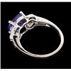 Image 3 : 14KT White Gold 2.67ct Tanzanite and Diamond Ring