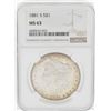 Image 1 : 1881-S $1 Morgan Silver Dollar Coin NGC MS63