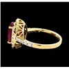 Image 3 : 14KT Yellow Gold 4.19ct Ruby and Diamond Ring