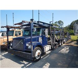 2001 VOLVO WAH64 CAR CARRIER TRUCK VIN/SN:4V5PC8UF11N259877 T/A, 370 HP CUMMINS ISM ENGINE, 10 SPEED