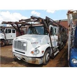 1998 FREIGHTLINER F12 CAR CARRIER TRUCK VIN/SN:1FVXTWEB1WH921080 T/A, CAT ENGINE, 10 SPD TRANS, 34/1