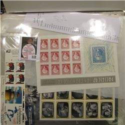 A large group of U.S. Postage including Mint Sheets, booklets, Olympic Folder, and much much more wi