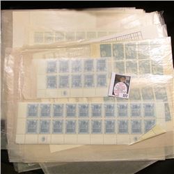 Large group of United Nations Strips and blocks of stamps more than fifty years old.