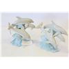 Image 1 : 2X LENOX FINE PORCELIN "RIDING THE CREST" DOLPHIN FIGURES