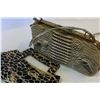 Image 2 : ANTIQUE ALIGATOR PURSE VANITY BRUSH AND OTHE PURSE