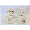 Image 1 : SIX BONE CHINA CUPS AND SAUCERS