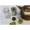 Image 3 : COPPER KETTLER + COLLECTIBLE TINS, GLASSWARE