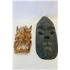 Image 1 : TWO WOOD CARVED MASKS