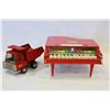 Image 1 : BABY PIANO AND VINTAGE BUDDY L DUMP TRUCK
