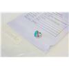 Image 2 : NEW LADIES TURQUOISE AND .925 STERLING RING SIZE 6 RETAIL $200