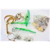 Image 1 : BAG OF LOST PROPERTY JEWELLRY AND GOLD TONE BELT ETC
