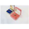 Image 2 : STERLING LADIES DINNER RING AND 10KT STUD EARRINGS