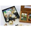 Image 5 : BOX OF COLLECTIBLE PINS AND TRAY OF MENS WATCHES ETC