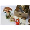 Image 2 : TWO BOXES OF COLLECTIBLES AND WOOD FIGURES