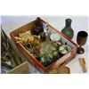 Image 3 : TWO BOXES OF COLLECTIBLES AND WOOD FIGURES