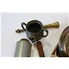 Image 2 : TRAY OF ANTIQUE KITCHEN ITEMS ROLLING PIN AND HOT WATER BOTTLE ETC