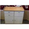 Image 1 : MAPLE TOP ROLLING KITCHEN CART