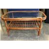 Image 1 : RATTAN GLASSTOP COFFEE TABLE