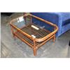 Image 2 : RATTAN GLASSTOP COFFEE TABLE