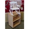 Image 1 : WHITE IKEA CHILDS ROCKER AND MAPLE KITCHEN CART