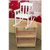 Image 2 : WHITE IKEA CHILDS ROCKER AND MAPLE KITCHEN CART