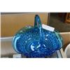 Image 2 : BLUE ART GLASS BASKET