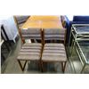 Image 1 : SET OF FOUR OAK FRAMED CHAIRS