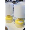 Image 1 : THREE YELLOW TABLE LAMPS