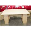 Image 1 : MAPLE AND WHITE DESK WITH SIDE SHELFS